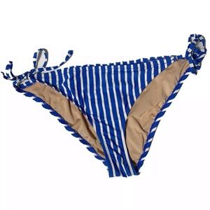 J. Crew La Playa String Bikini Bottom Striped XL